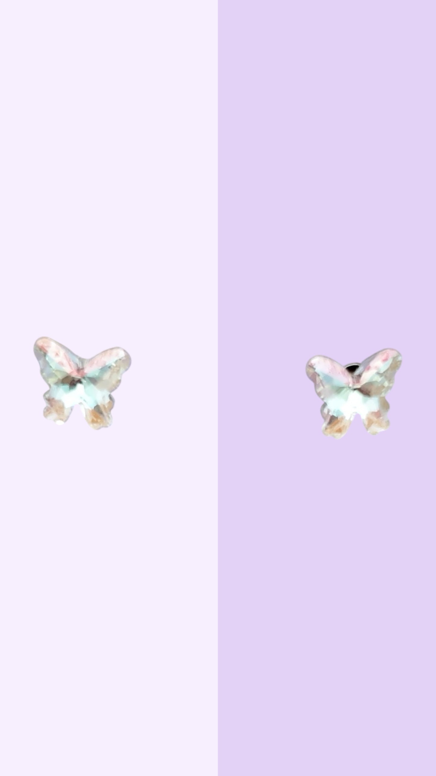 Crystal Butterfly Stud Earrings