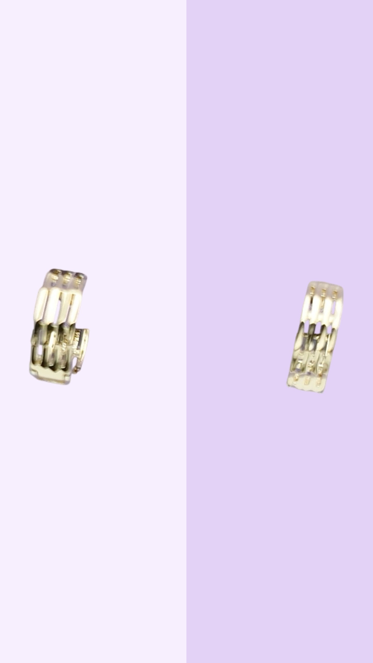 Gold Woven-Link Huggies