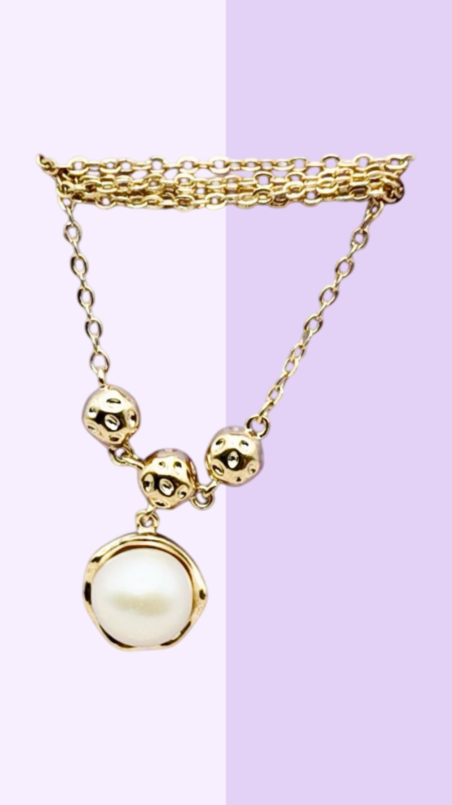 Orbit Pearl Drop Necklace
