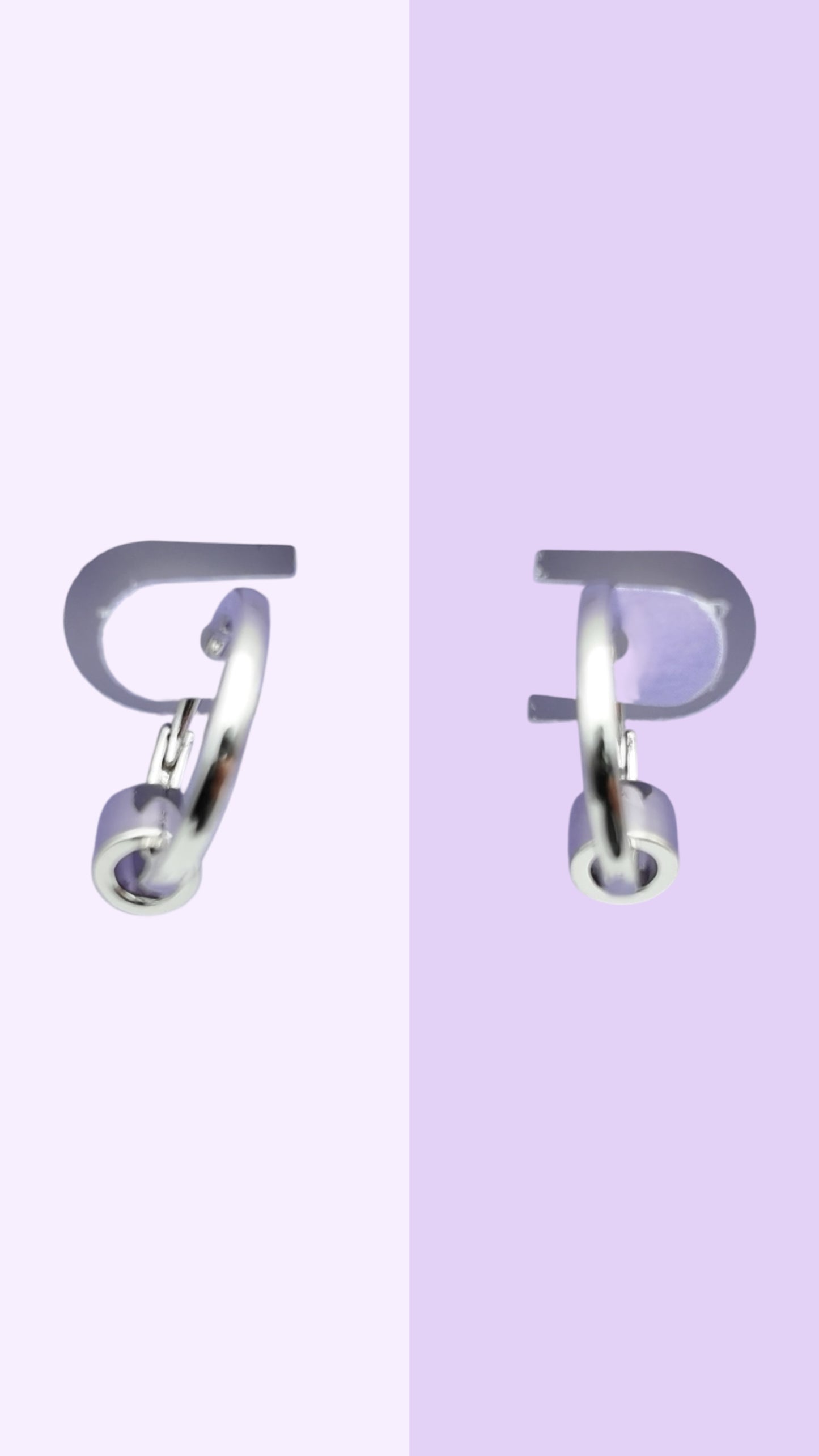 Two-Way Silver Mini Hoops with Removable Ring Charm