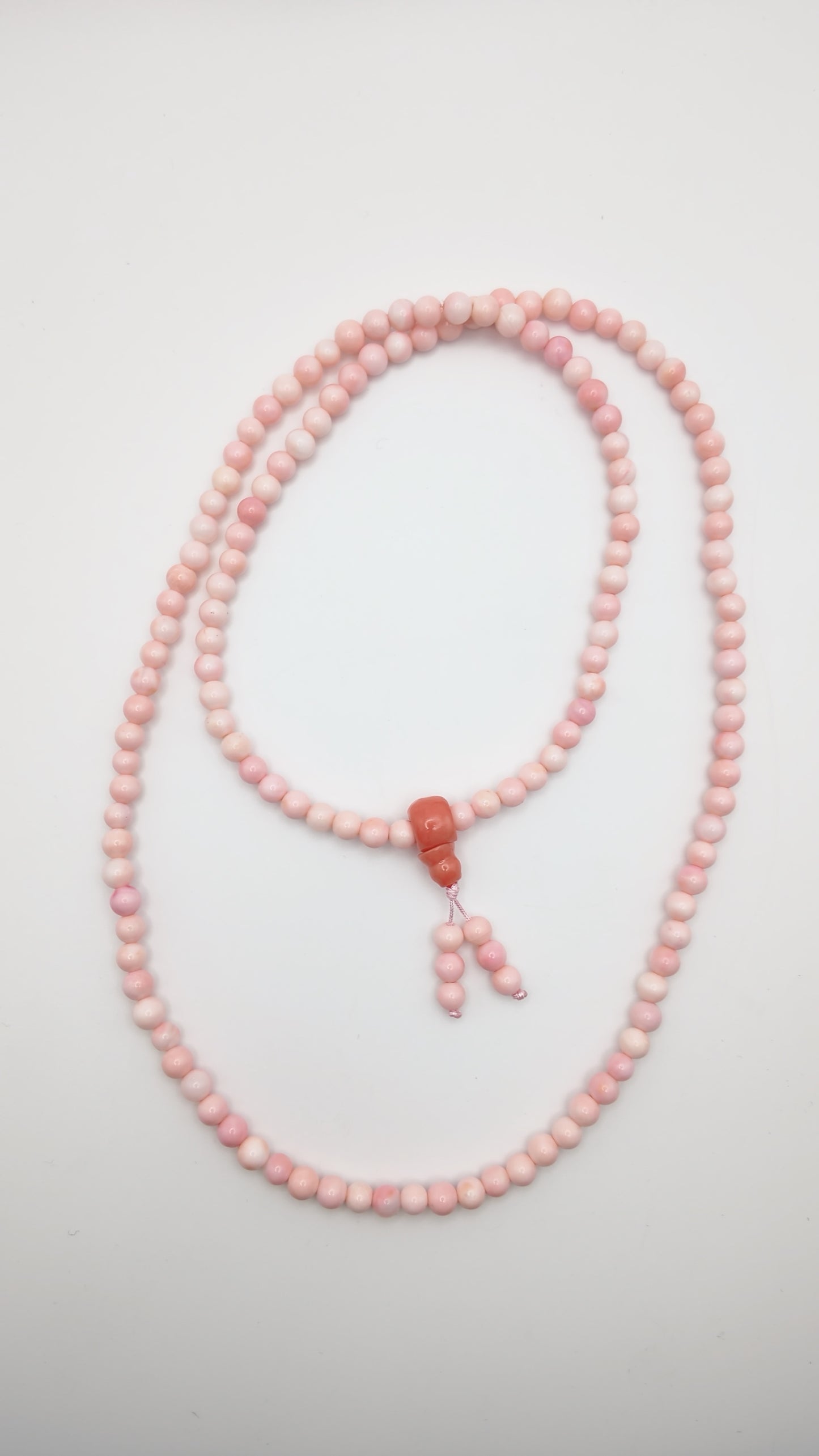 Pink Conch Pearl Beaded Necklace with Toggle Detail