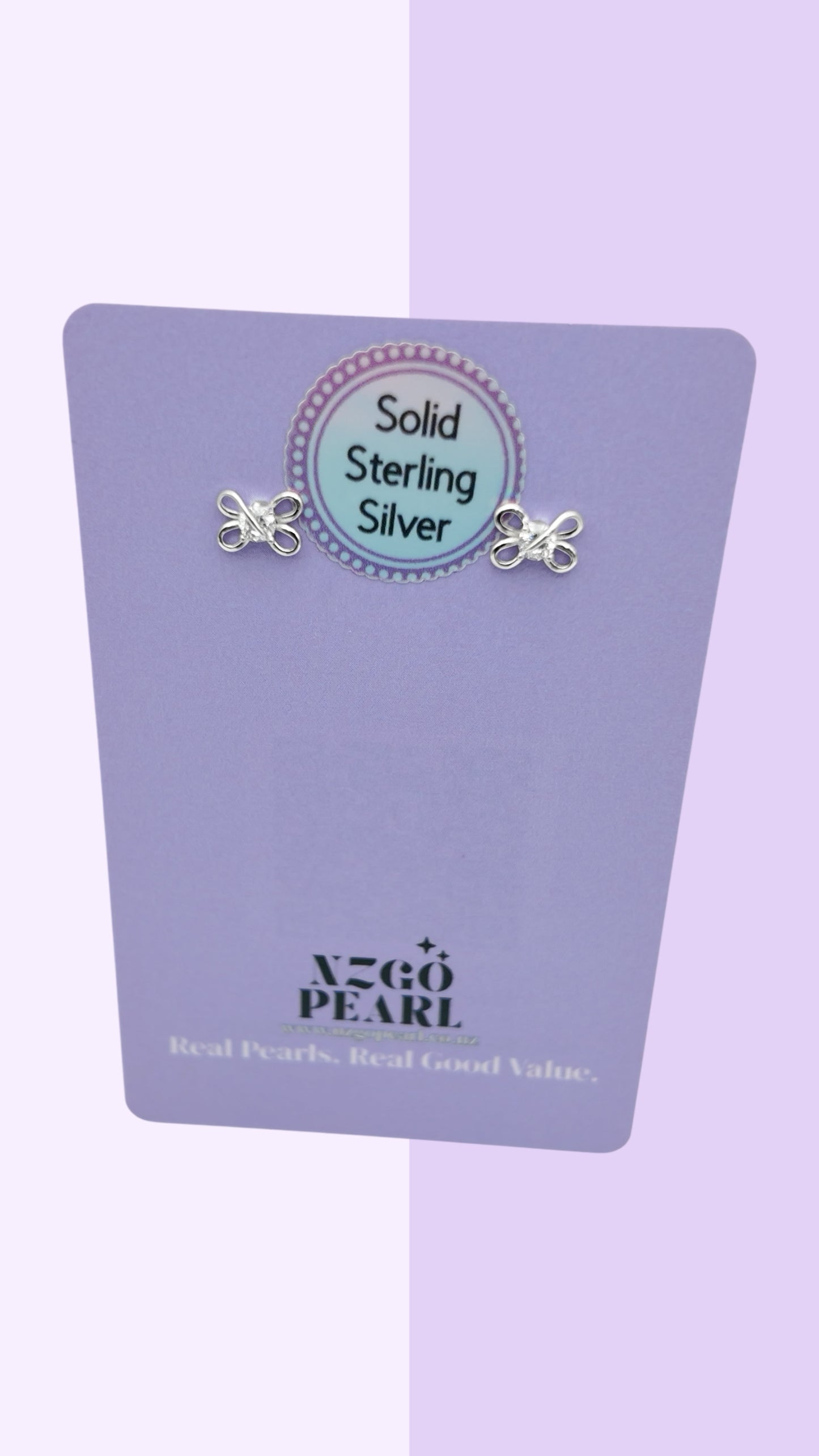 Tiny Bow Studs – S925