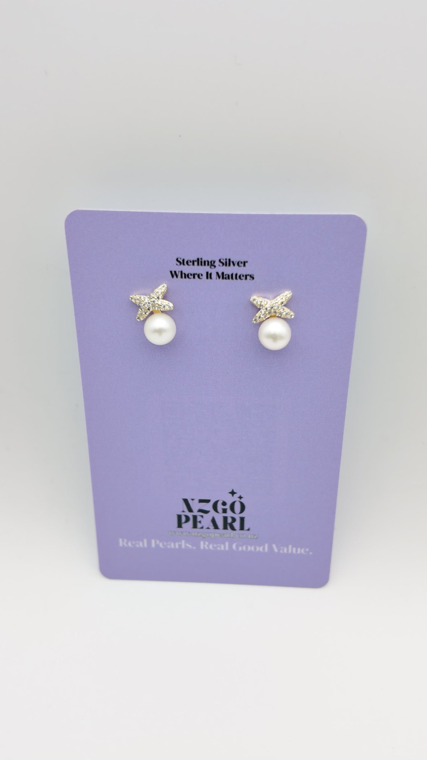 Starfish Pearl Studs