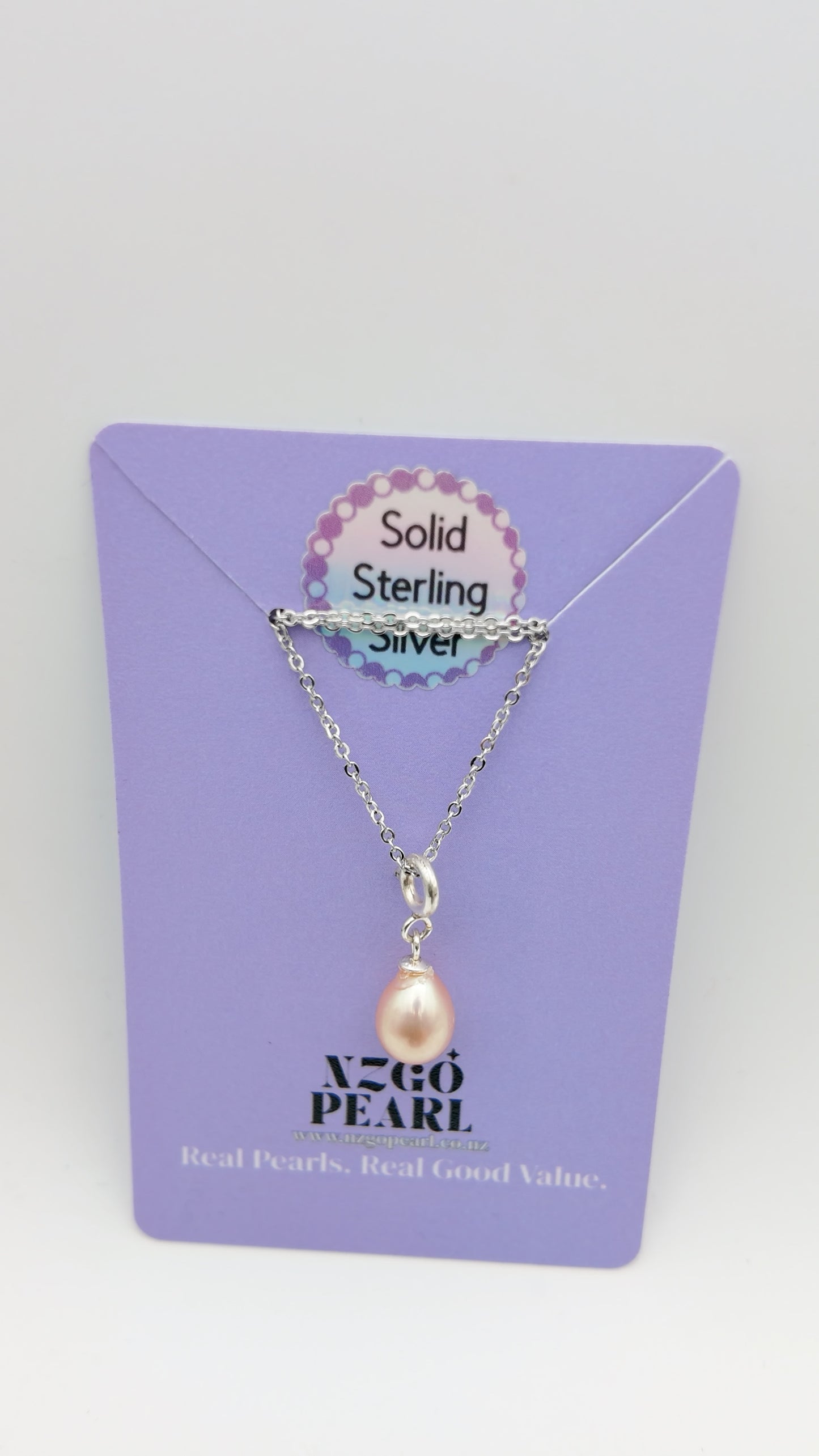 Pink Drop Pearl Pendant