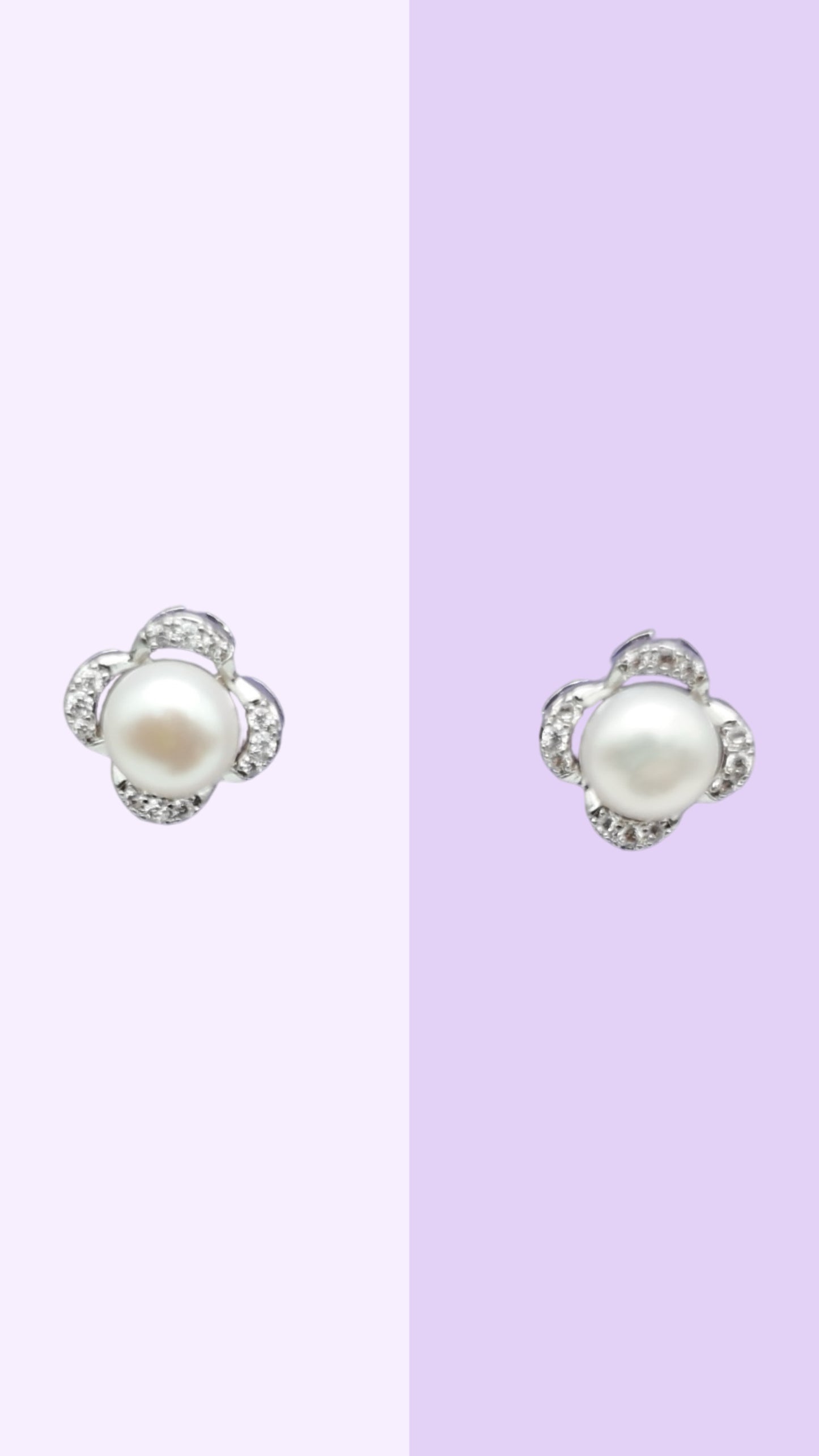 Bloom Pearl Stud Earrings (Gold or Silver)