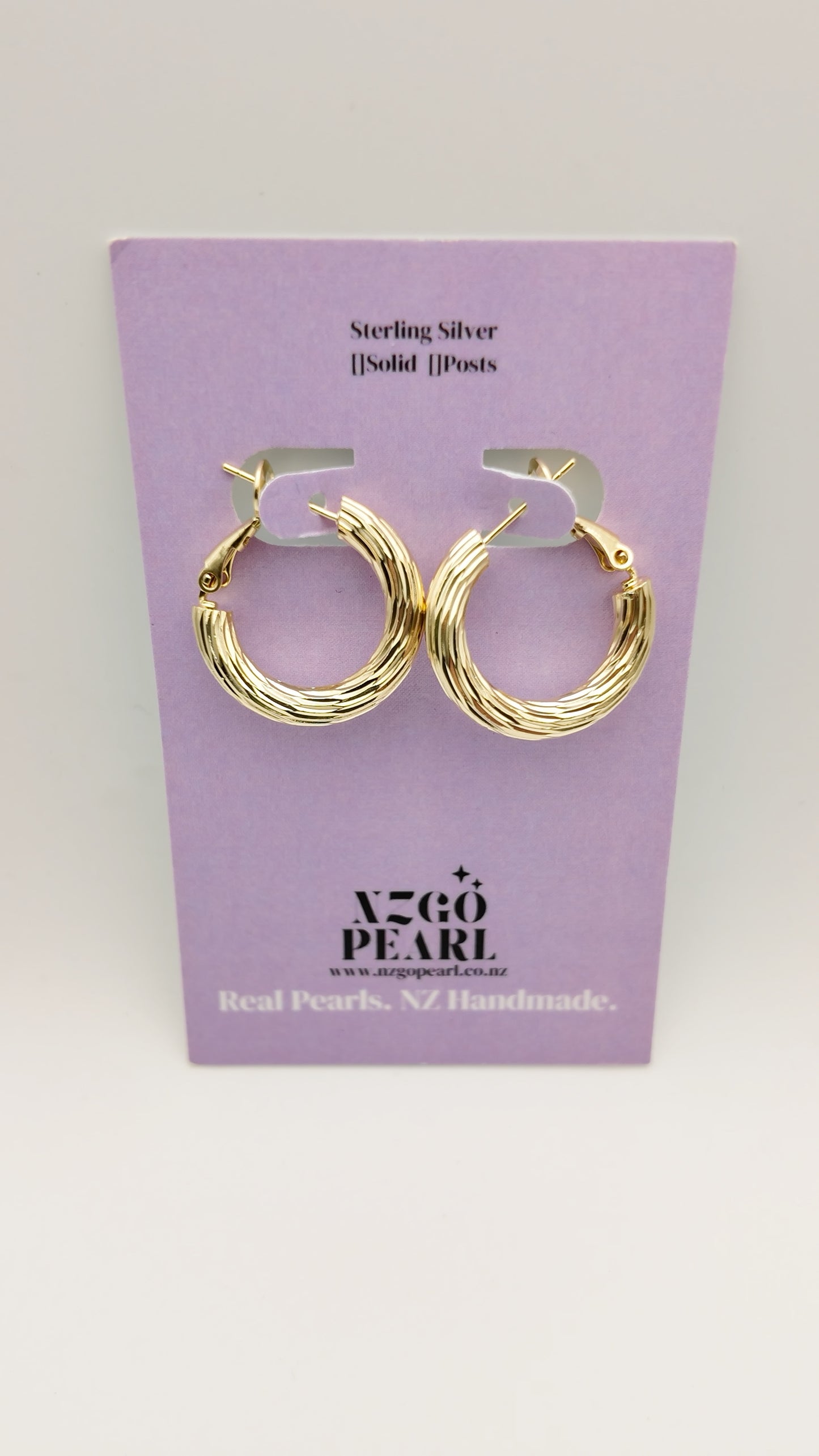 Textured Gold Hoop Earrings