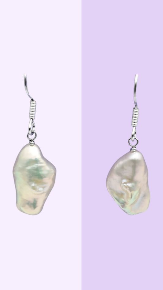 Baroque Long Drop Earrings