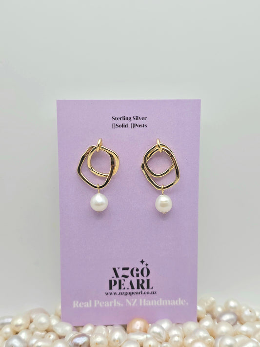 Orbit Pearl Drop Earrings