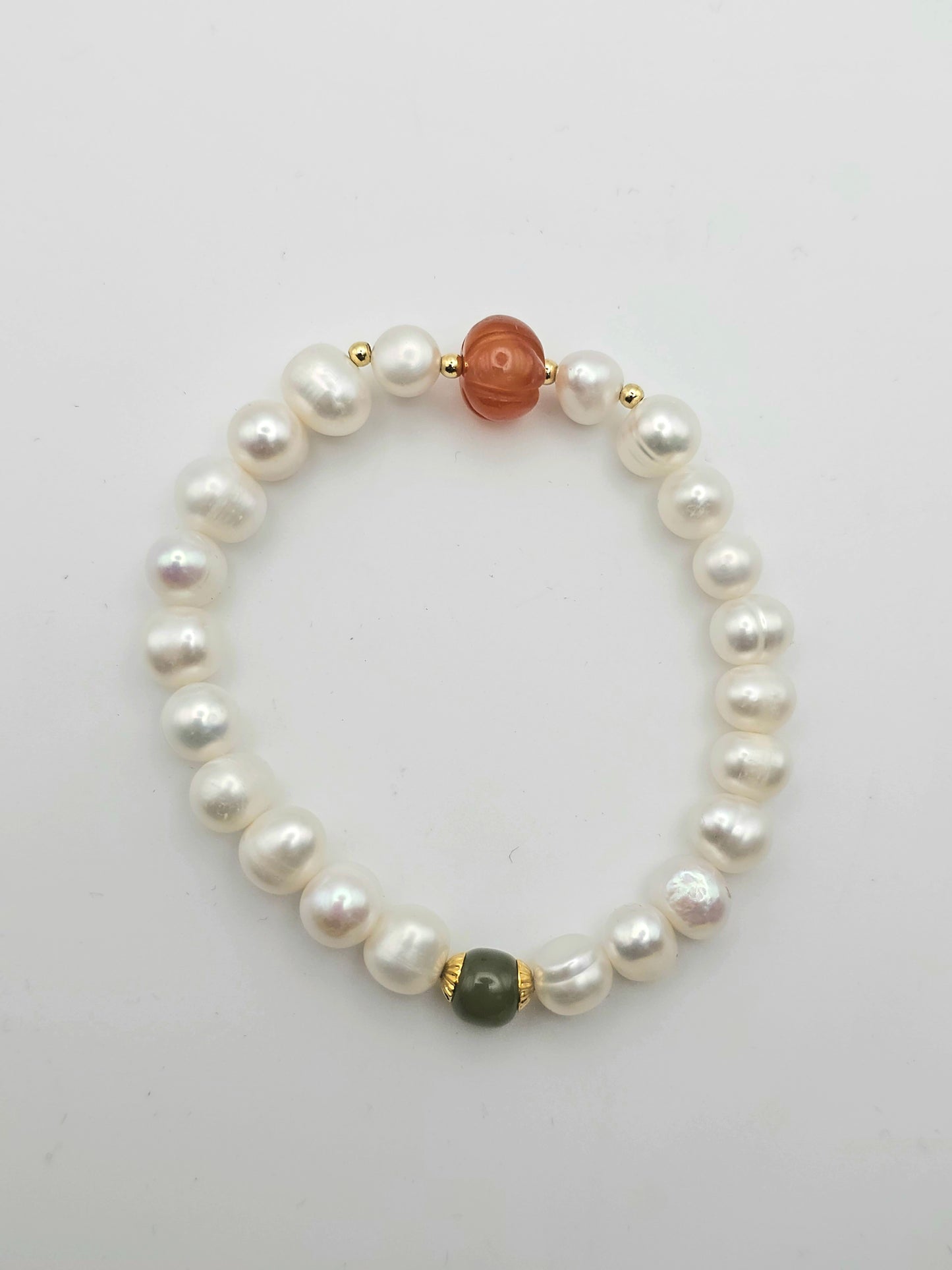 Harmony Duo Bracelet – Pearl, Jade & Agate