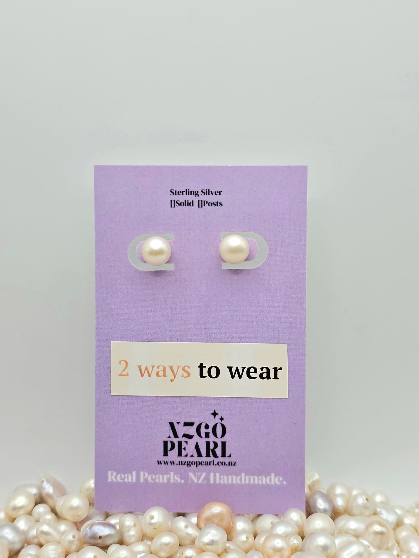 Two-Way Classic Pearl Studs with Detachable Tassels