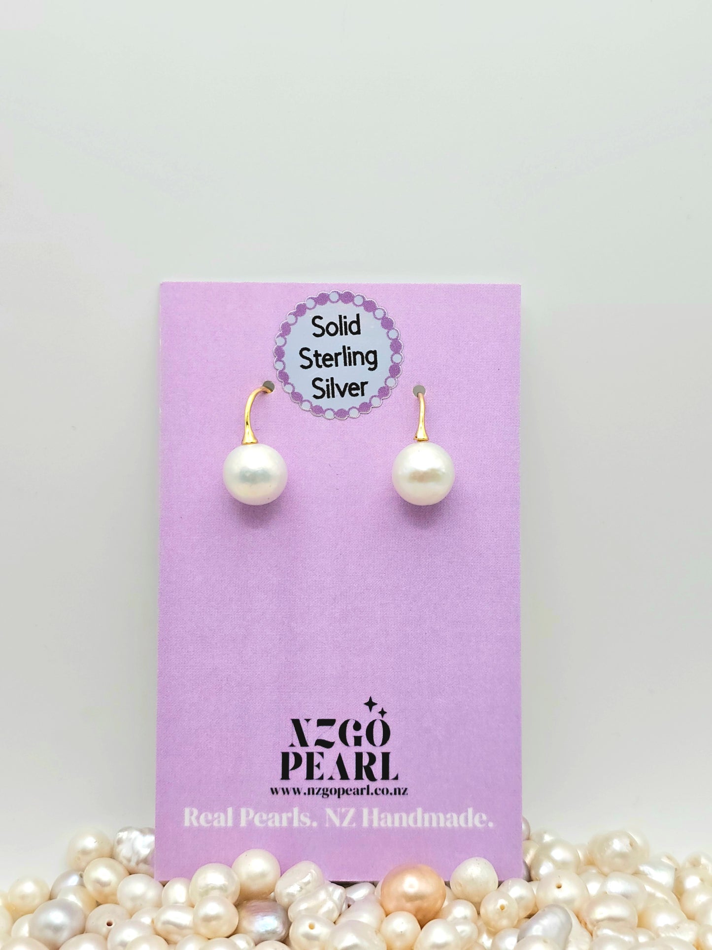 Classic Pearl Hook Drop Earrings - 9.5mm