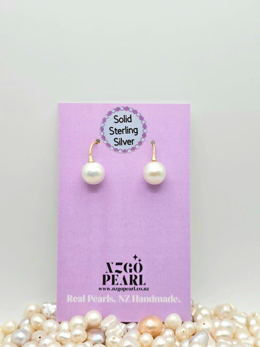 Classic Pearl Hook Drop Earrings - 9.5mm